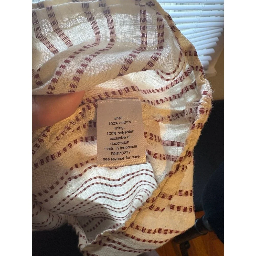 Elizabeth and James Romantic Peasent Blouse Ivory and Red Size M